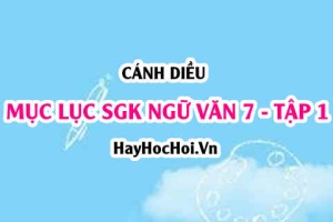Mục lục Ngữ Văn 7 Cánh Diều Tập 1 SGK